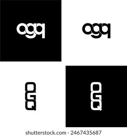 ogq initial letter monogram logo design set