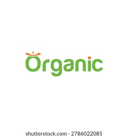 Ogranic logo design letter o is nature fruit.