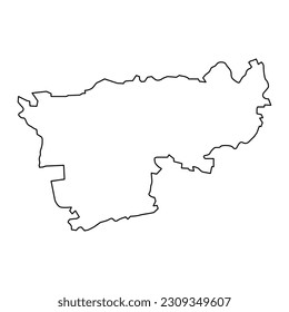 Ogre district map, administrative division of Latvia. Vector illustration.