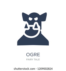 ogre icon. Trendy flat vector ogre icon on white background from Fairy Tale collection, vector illustration can be use for web and mobile, eps10