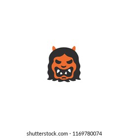 Ogre Vector Flat Emoji Illustration