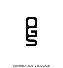 ogs lettering initial monogram logo design