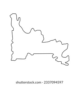 Mapa estatal de Ogun, división administrativa del país de Nigeria. Ilustración vectorial.