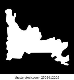 Mapa del estado de Ogun, división administrativa del país de Nigeria. Ilustración vectorial.