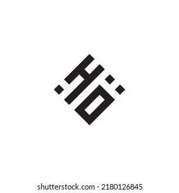 OH abstract geometric concept logo in high quality professional design that will be best for street style