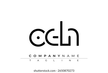 OH design de letra abstrata. Design de logotipo comercial moderno com tipografia abstrata e estilo contemporâneo