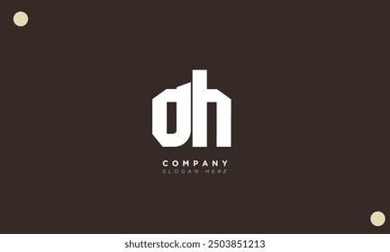 OH Alphabet letters Initials Monogram logo HO, O and H