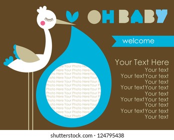 oh baby card design. vector illustration