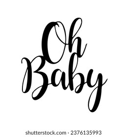 Oh baby words black colour logo