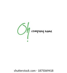Oh beauty monogram and elegant logo design