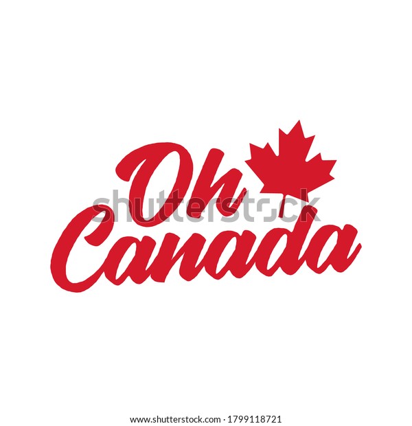 Oh Canada North America Vector Text Stock Vector (Royalty Free ...