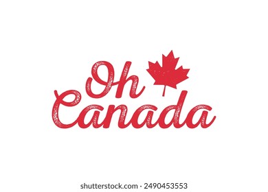 Oh Canada Sublimation T Shirt Design
