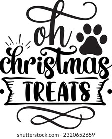 oh christmas treats svg, Dog Christmas svg design, pet Christmas svg file