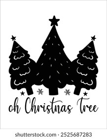 oh Christmas Tree Retro Christmas t shirt design