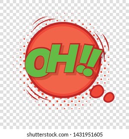 Oh, comic speech bubble icon. Pop art illustration of Oh, comic speech bubble vector icon for web