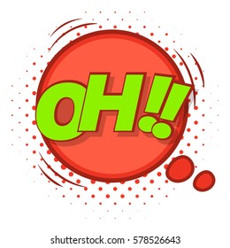 Oh, comic speech bubble icon. Pop art illustration of Oh, comic speech bubble vector icon for web