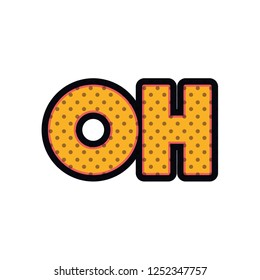 oh comic words isolated icon