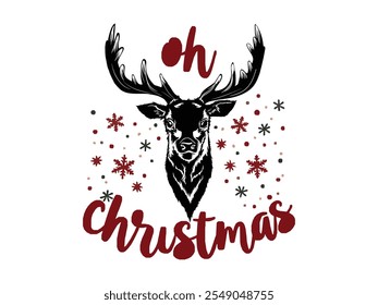 Oh Deer, It's Christmas: Festive T-Shirt Design