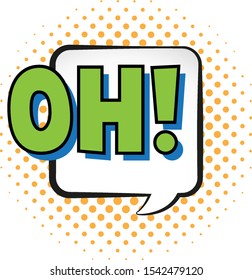 Design-Illustration von OH-Expression-Wörtern
