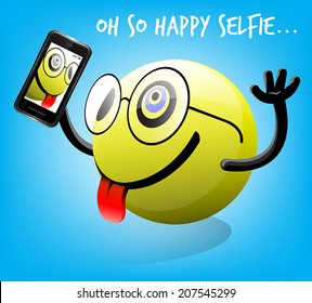 Oh So Happy Selfie Emoticon