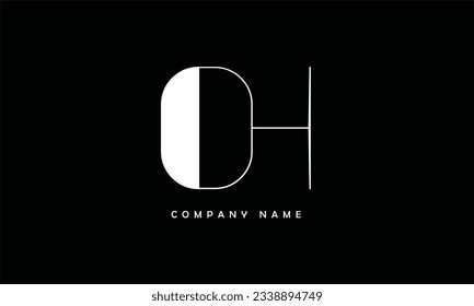 OH, HO Abstract Letters Logo Monogram