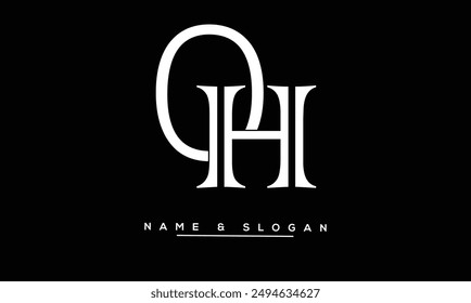 OH, HO Abstract Letters Logo Monogram