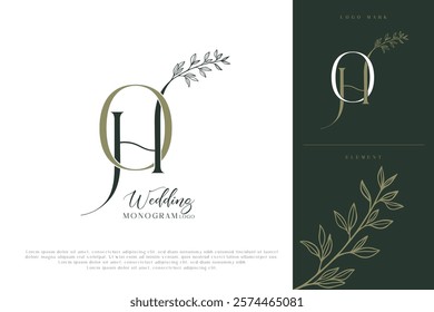 OH HO Initial Wedding Logo Monogram