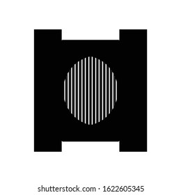 OH, HO initials geometric company logo and vector icon