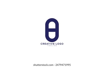 OH HO OB BO Abstract initial monogram letter alphabet logo design