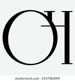 oh Initial Letter Logo Symbol