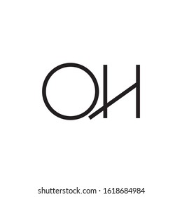 OH initial letter logo template vector icon design