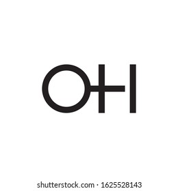 OH initial letter logo template vector icon design