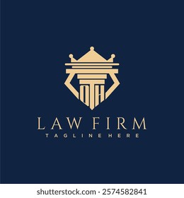 OH initial monogram logo for lawfirm vector design