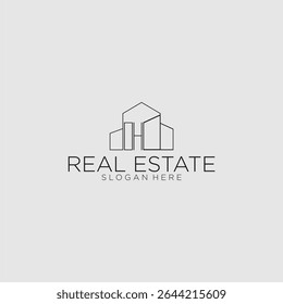 OH initial monogram logo for real estate with luxury building style