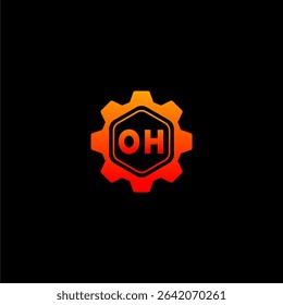 OH Initials Tech Logo Vector Art Icons and Graphics