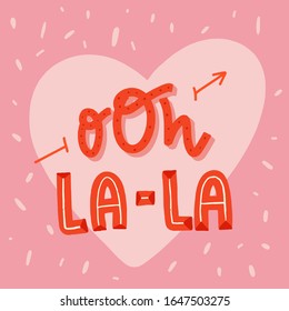 Oh-la-franz. Liebesposter, positiver Emotionssatz, februar-dekoration