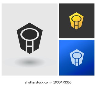 Letra OH logotipo inicial idea de plantilla creativa para la identidad de la empresa, concepto de logotipo vectorial de monograma