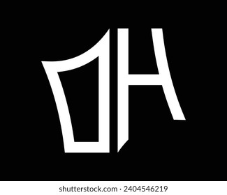 OH letter logo design vector art.