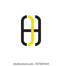 OH letter logo design vector