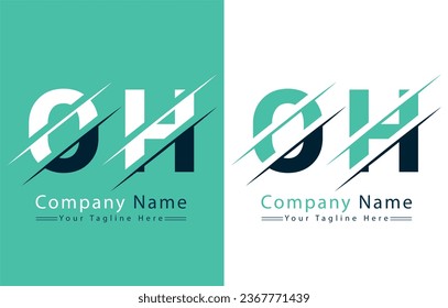 OH Letter Logo Vector Design Template Elements