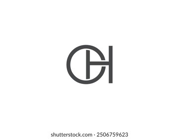 OH logo design vector icon template with white background