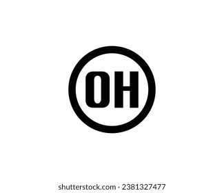 OH logo design vector template