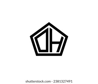 OH logo design vector template