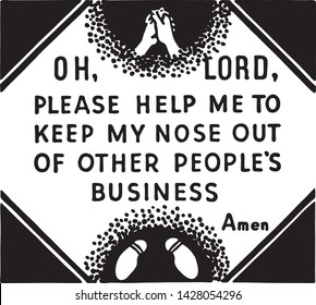 Oh Lord Please Help Me - Retro Ad Art Banner