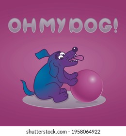 Oh my Dog funny wordplay vector illustration