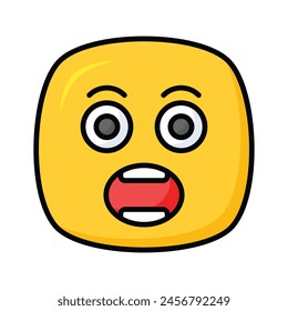 Oh My God expression emoji vector design, editable vector