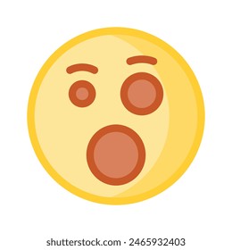 Oh My God expression emoji vector design, editable vector