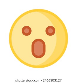 Oh My God expression emoji vector design, editable vector