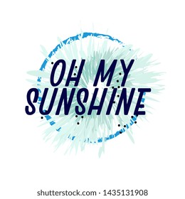 oh my sunshine, beautiful greeting card background or banner with frozen theme. design illustration