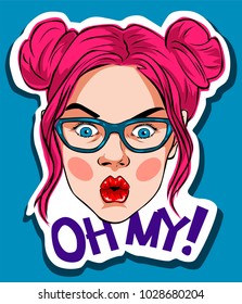 Oh my, vector illustration. Banner, poster, design element, sale banner